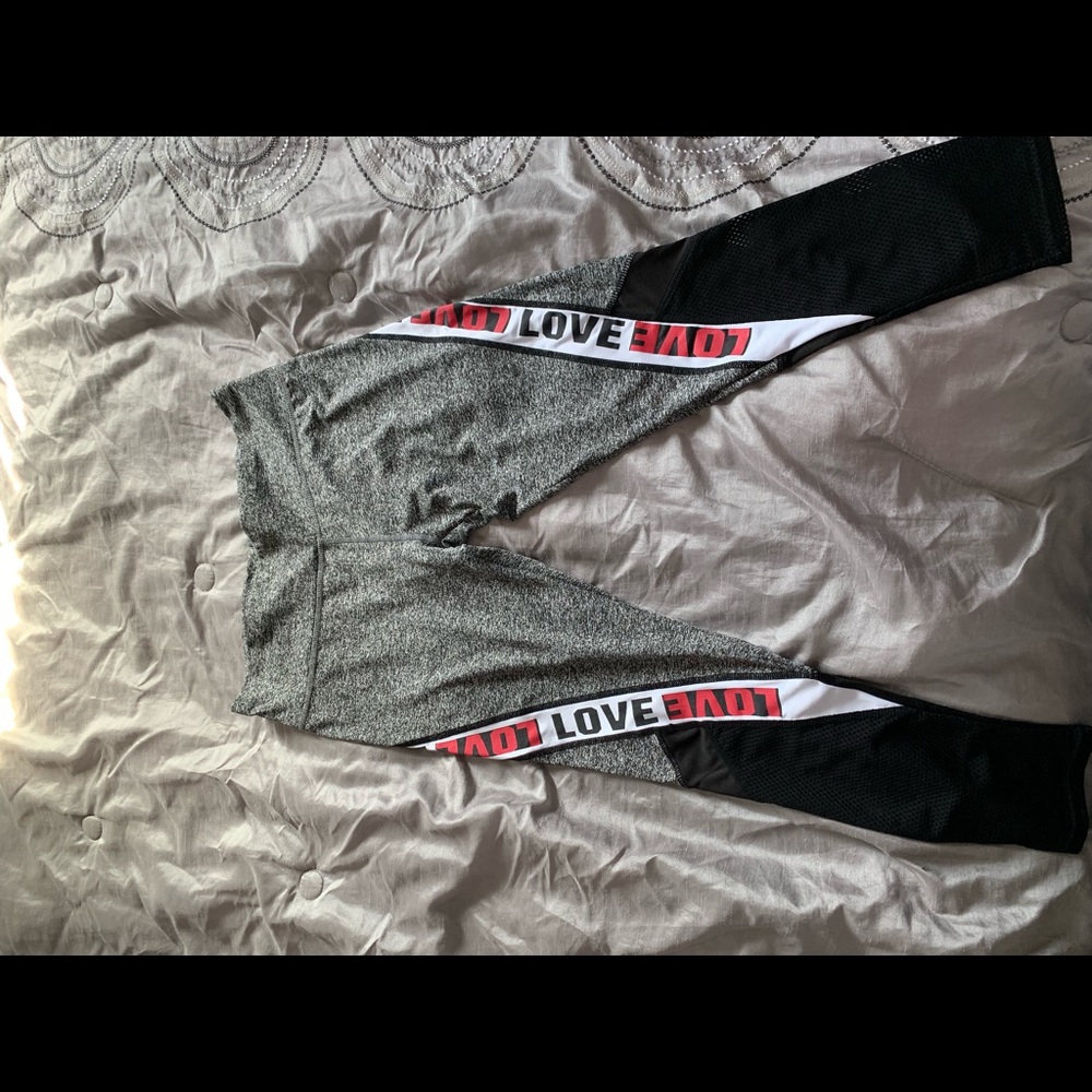 Grey workout pants.